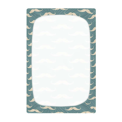 ALAZA Mustache Funny Retro Crib Sheet, Fitted Baby Sheet for Standard Crib and Playard, 52 x 28 in