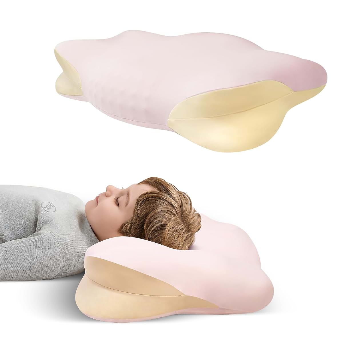 RESTIRY Memory Foam Toddler Pillow, Breathable Cooling Removable Pillowcase, Kids Pillow for Sleeping, Ergonomic