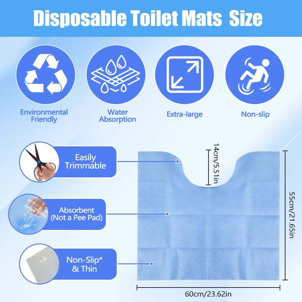 Disposable Toilet Mats: Absorbent Floor Protector for Adults and Children