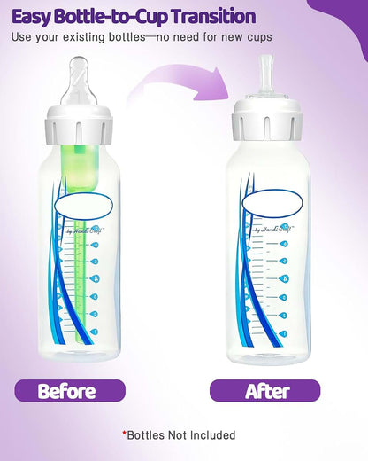 BabyOneStop Sippy Straw Nipples for Dr. Brown's Narrow and Glass Bottles, 4 Pack