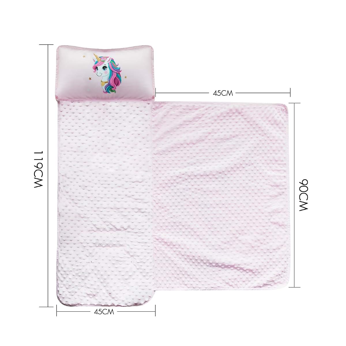 Dormlony Unicorn Toddler Nap Mat Set for Daycare and Travel