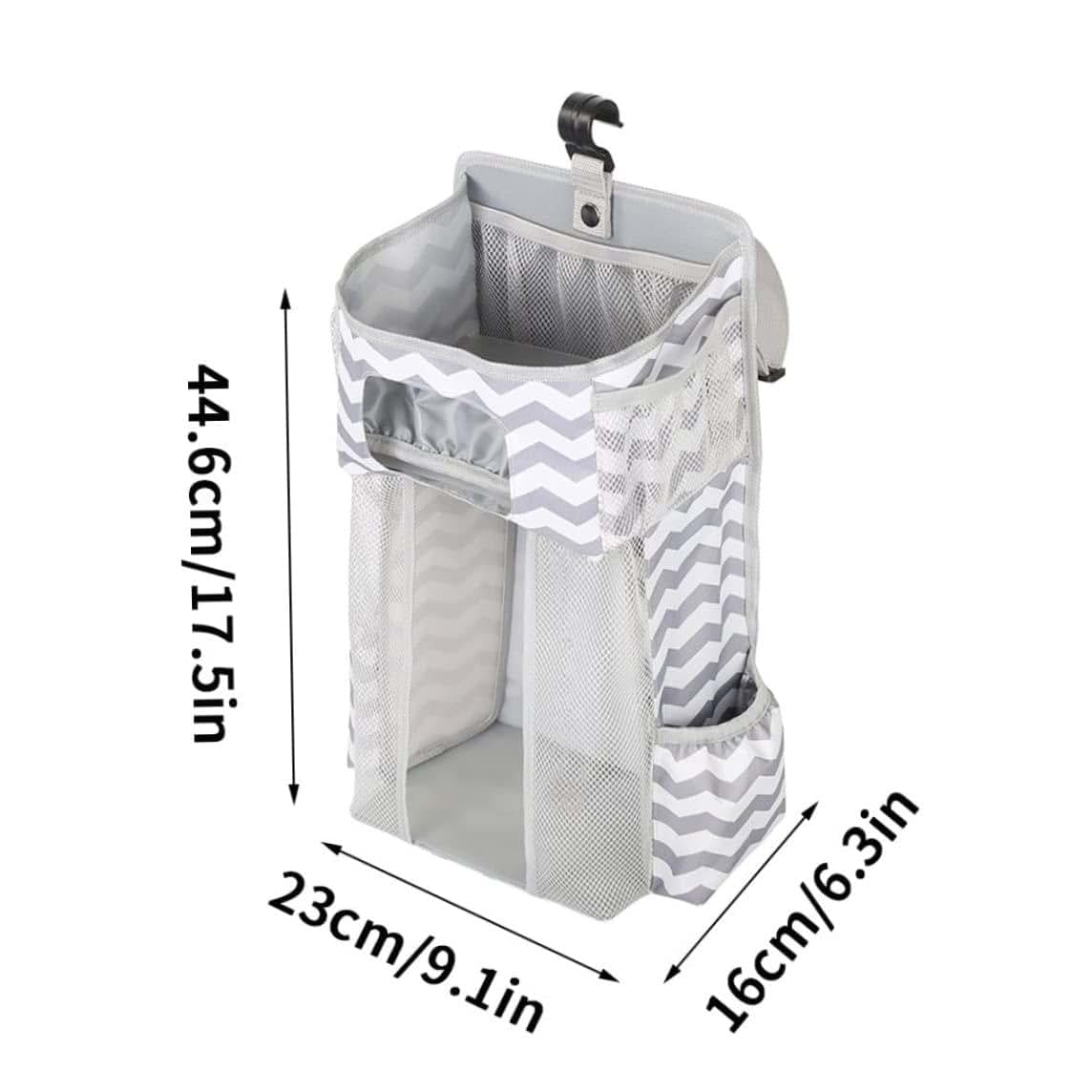 Pineeseatile Baby Nursery Organizer Hanging Crib Diaper Holder (photo 4)