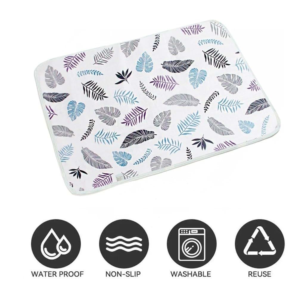 BBPIG Waterproof Baby Diaper Changing Pad Gray Leaf (photo 3)