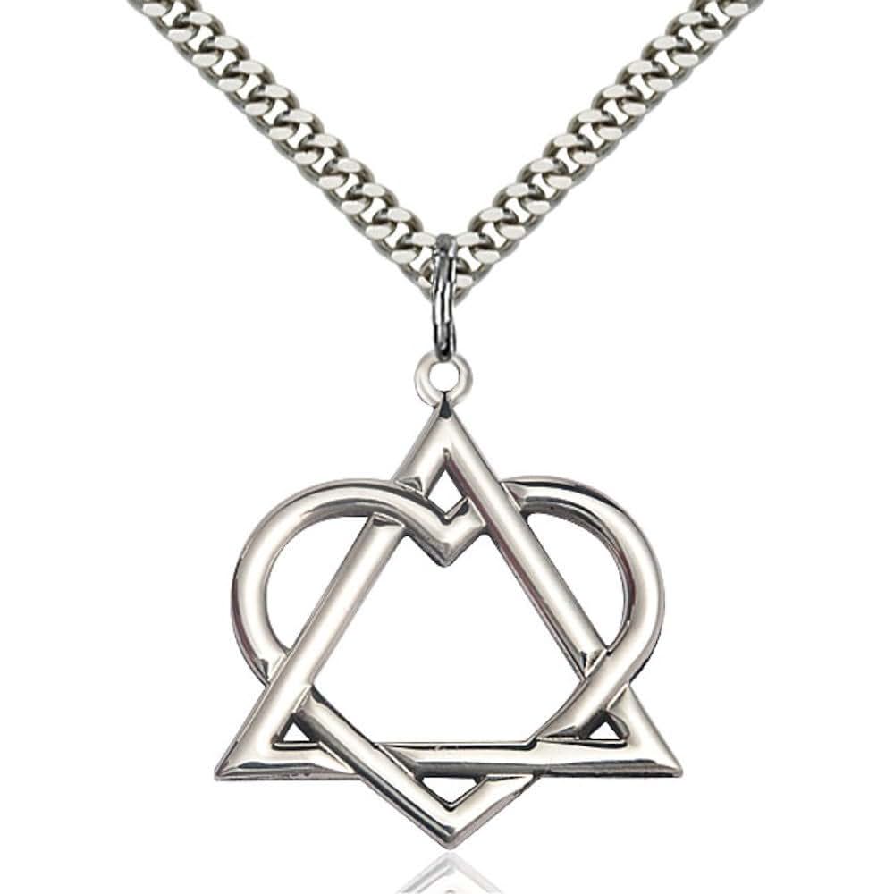 Bliss Manufacturing Sterling Silver Adoption Heart Pendant