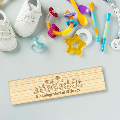 Chgcraft Wooden Pregnancy Test Keepsake Box With Engraved Floral Design And Lock