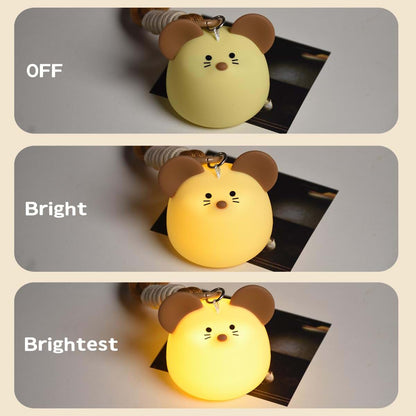 LED Silicone Mouse Night Light for Kids and Camping