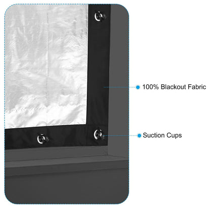 PATIKIL Nursery Blackout Curtain 40 x 22 Inch Portable Room Darkening Shade with Suction Cups