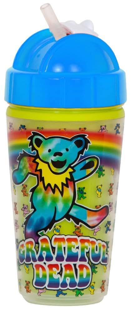 Daphyl's Grateful Dead Dancing Bear Straw Cup, 10 oz