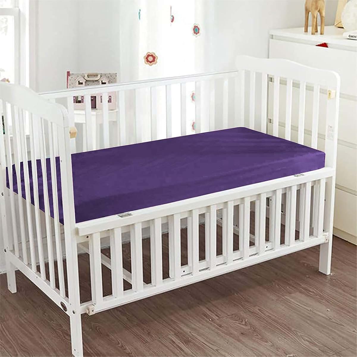 Epic Cotton Fitted Crib Sheet, 800 Thread Count Egyptian Cotton, Purple