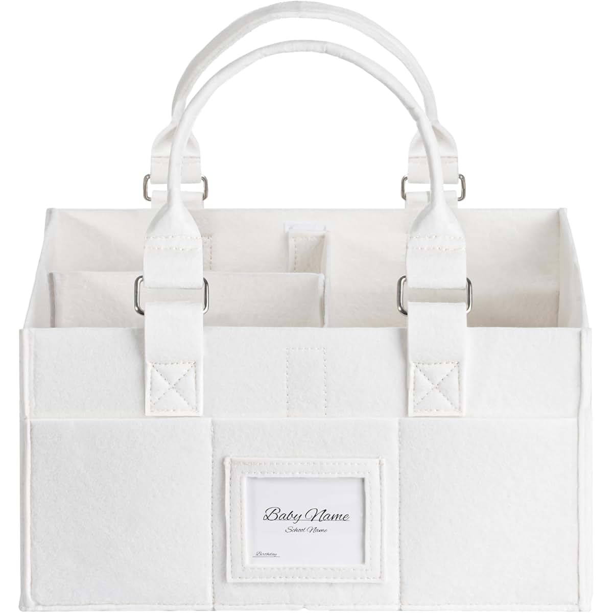 Diaper Caddy Organizer for Neborn Essential - White, Large Storage Unit
