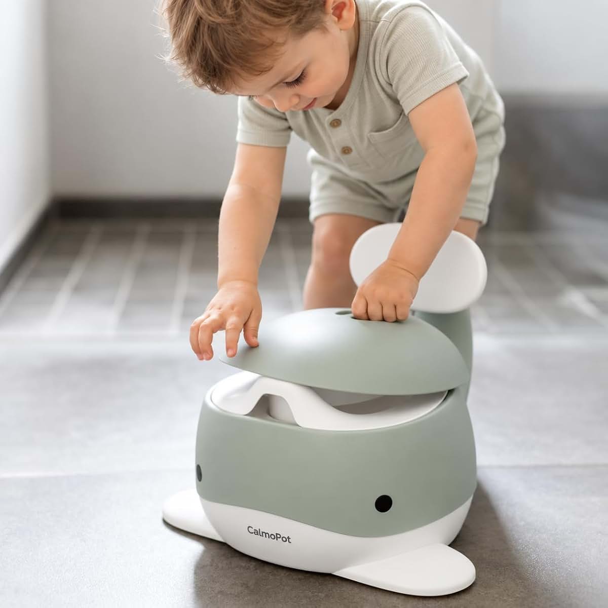 CalmoPot Whale Potty Training Toilet In Light Green (photo 4)