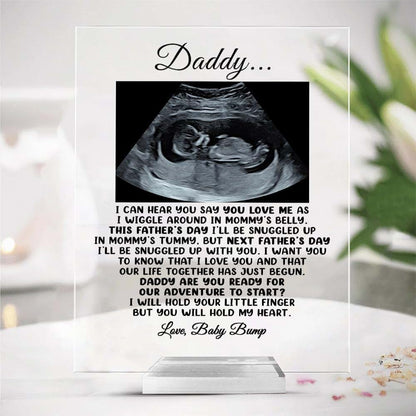 Anniversaree Custom Ultrasound Photo Acrylic Plaque For Expecting Dads