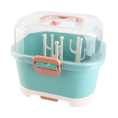 OPPWONG Baby Bottle Organizer, Small and Compact Draining Baby Bottle Storage Organizer Baby Bottle Drying Rack with (photo 4)