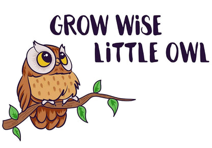 DS Inspirational Decals Grow Wise Little Owl Wall Art Decal (photo 2)