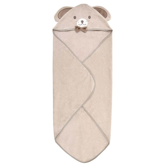 Stephan Baby Hooded Towel - 100% Cotton with Fun Animal Design for Infants and Toddlers, 31" Square, Puppy
