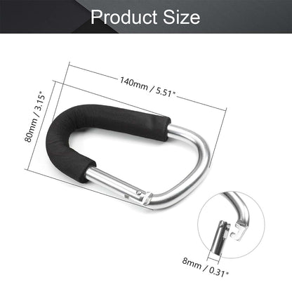 MroMax Pack of 2 Grocery Bag Holder Handle Carrier Tool Grip Your Tote，Handy Stroller Hooks, Multi Purpose Hooks