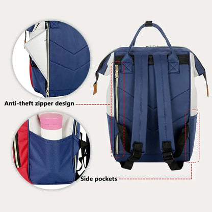 SMALL COLOR Custom Diaper Bag Personalized Diaper Bag Backpack With Insulated Pocket For Women Custom Name (Black) (photo 2)