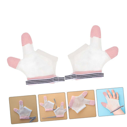 MERRYHAPY 1-Pair Anti Thumb Sucking Gloves, Mesh Fabric Mittens for Babies
