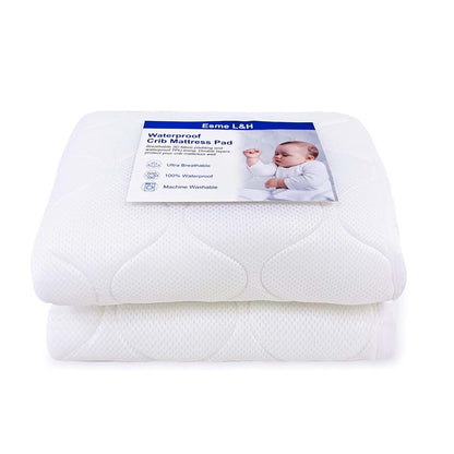 Esme L&H Breathable Crib Mattress Protector, 3D Mesh Waterproof Cover