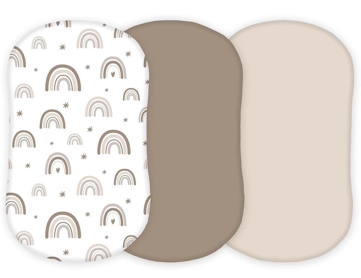 Tansy Panda Muslin Halo Bassinet Sheets 3 Pack