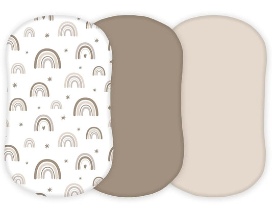Tansy Panda Muslin Halo Bassinet Sheets 3 Pack