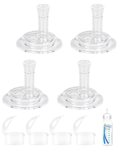 BabyOneStop Sippy Straw Nipples for Dr. Brown's Narrow and Glass Bottles, 4 Pack
