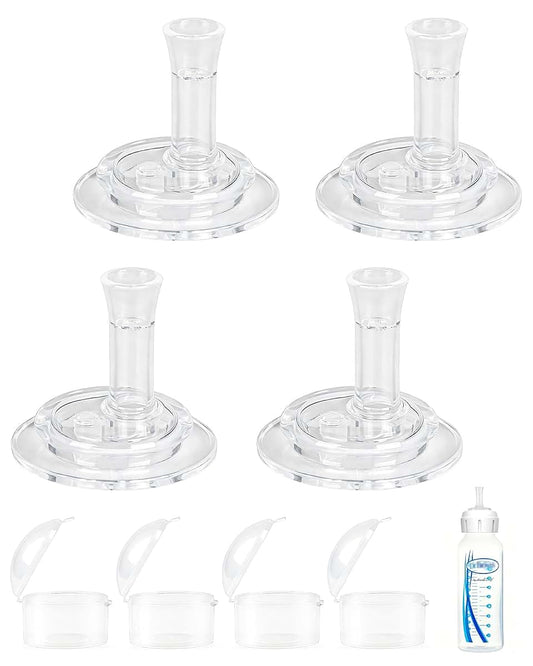 BabyOneStop Sippy Straw Nipples for Dr. Brown's Narrow and Glass Bottles, 4 Pack