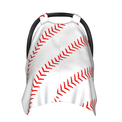 BabyOneStop Baseball Baby Car Seat Canopy Cover Multi Use Nursing Cover