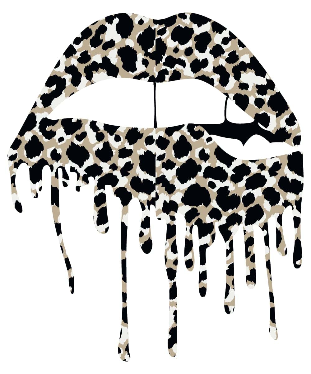 BabyOneStop Lip Bite Multicolored African Leopard Skin Pattern Wall Decal