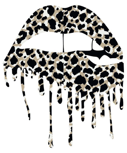 BabyOneStop Lip Bite Multicolored African Leopard Skin Pattern Wall Decal