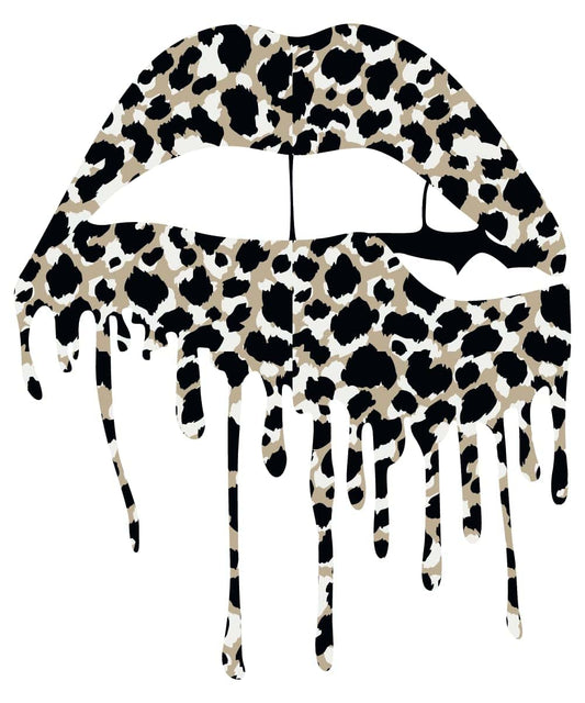BabyOneStop Lip Bite Multicolored African Leopard Skin Pattern Wall Decal