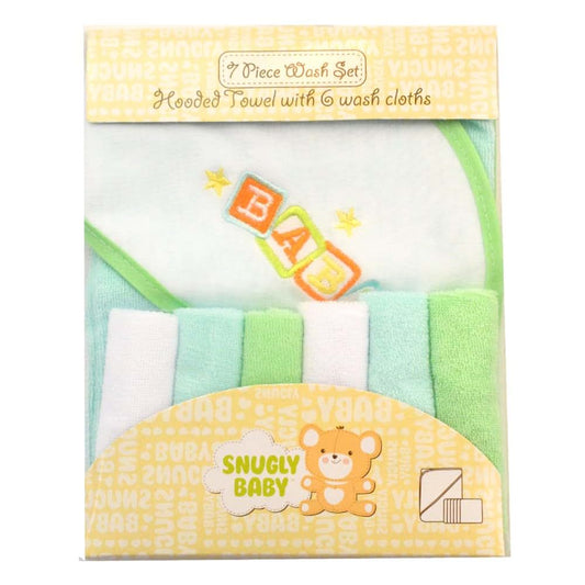 Snugly Baby Hooded Towel 7 Pcs Gift Set And Washcloths (Baby)