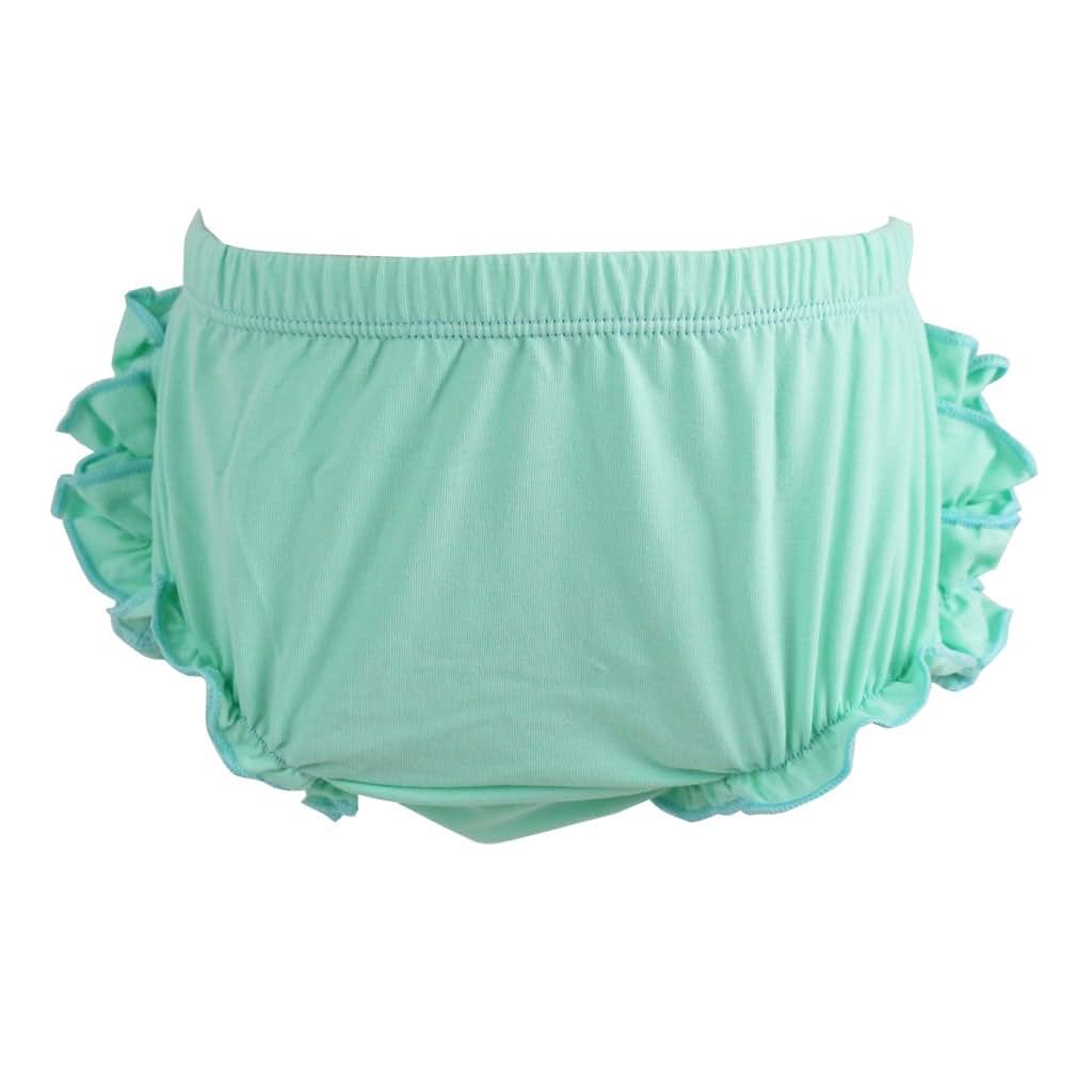 Wennikids Baby Girl's Cotton Shorts and Diaper Cover Bloomers Medium Aqua