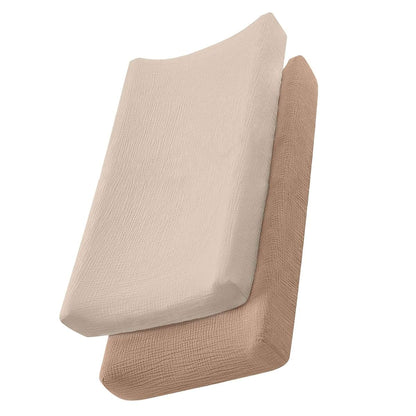 JOKOTI Set of 2 Cotton Bassinet Sheets and Changing Table Sleeves (photo 3)