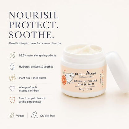 Bleu Lavande Natural Baby Diaper Balm With Calendula And Lavender (photo 3)