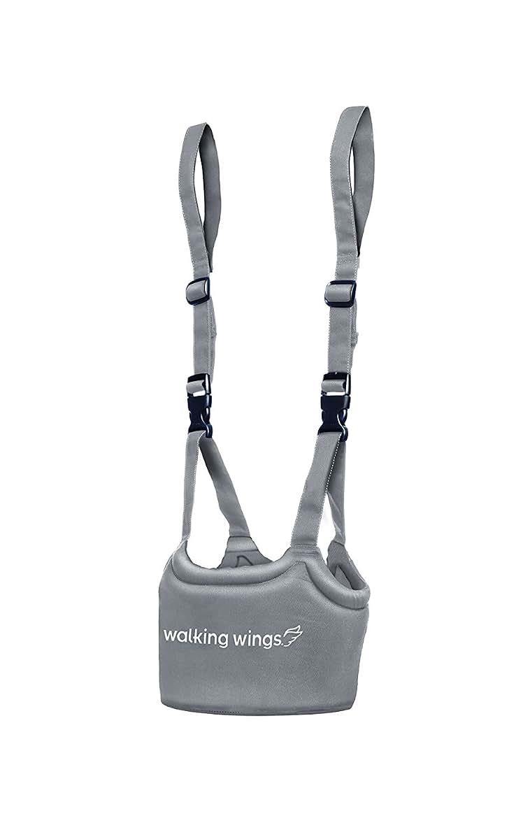 UpSpring Baby Walking Wings Learn To Walk Assistant, Gray Handheld Harness