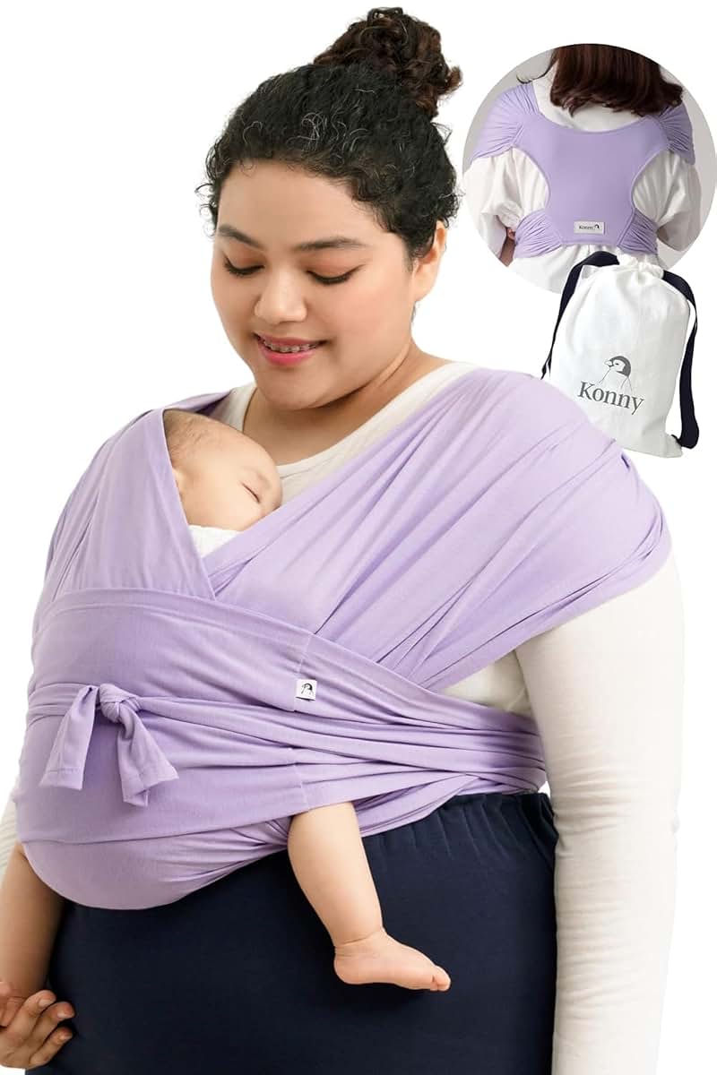 Konny by Erin SoftBreeze Baby Carrier Wrap, Lavender, 3XL Size