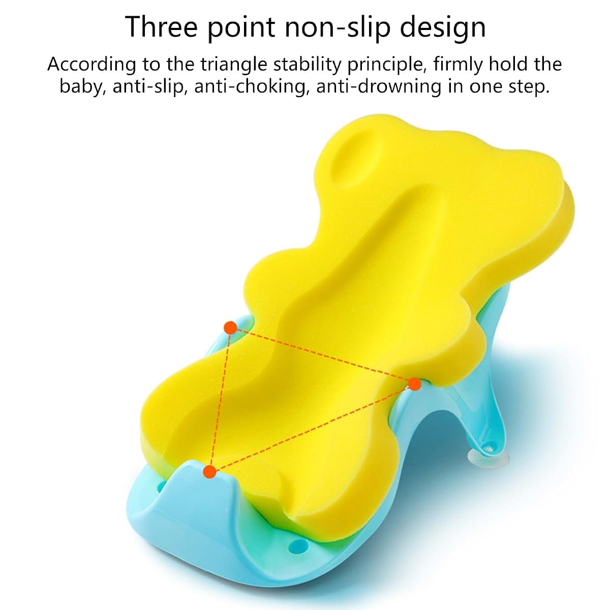 HOUNIIXIE Baby Bath Sponge Mat Newborns Shower Pad Thicked Essential Bath Net Cushion Mat for A Comfortable Bath (photo 3)