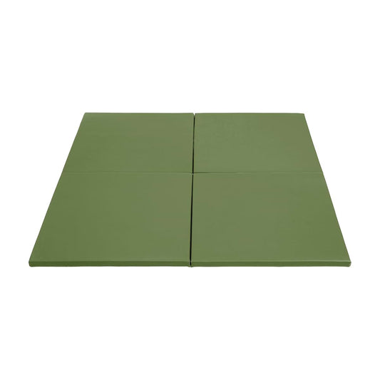 ECR4Kids SoftZone Play Patch Activity Mat Squares, Hunter Green 4-Pack