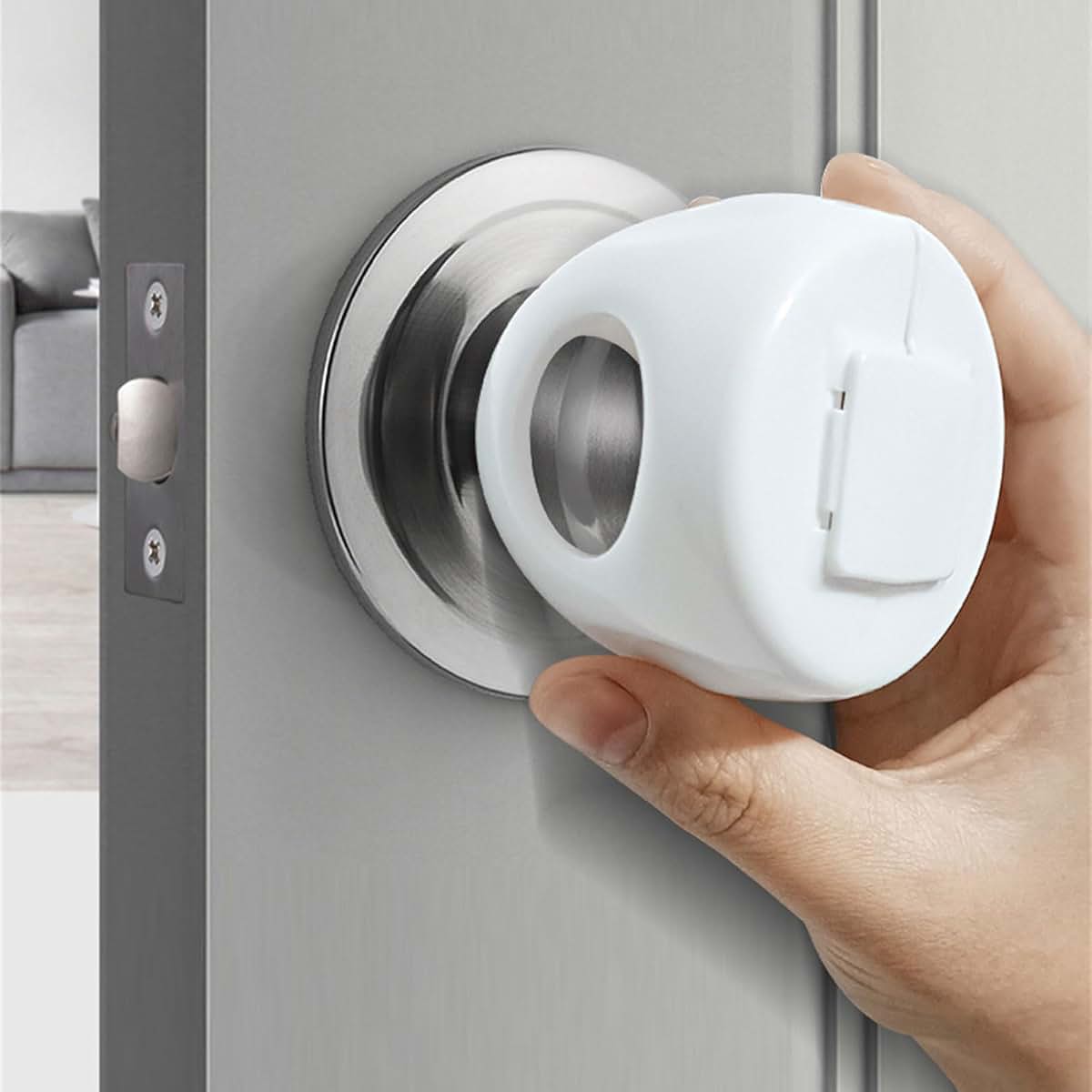 Baimoqi Door Handle Sleeve Round Lock Guard for Kids (photo 3)