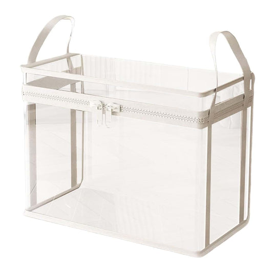 ＫＬＫＣＭＳ Stuffed Animal Storage Bag Doll Bin Container PVC Clear Toy Organizer Box Travel Case for Rooms Living Room