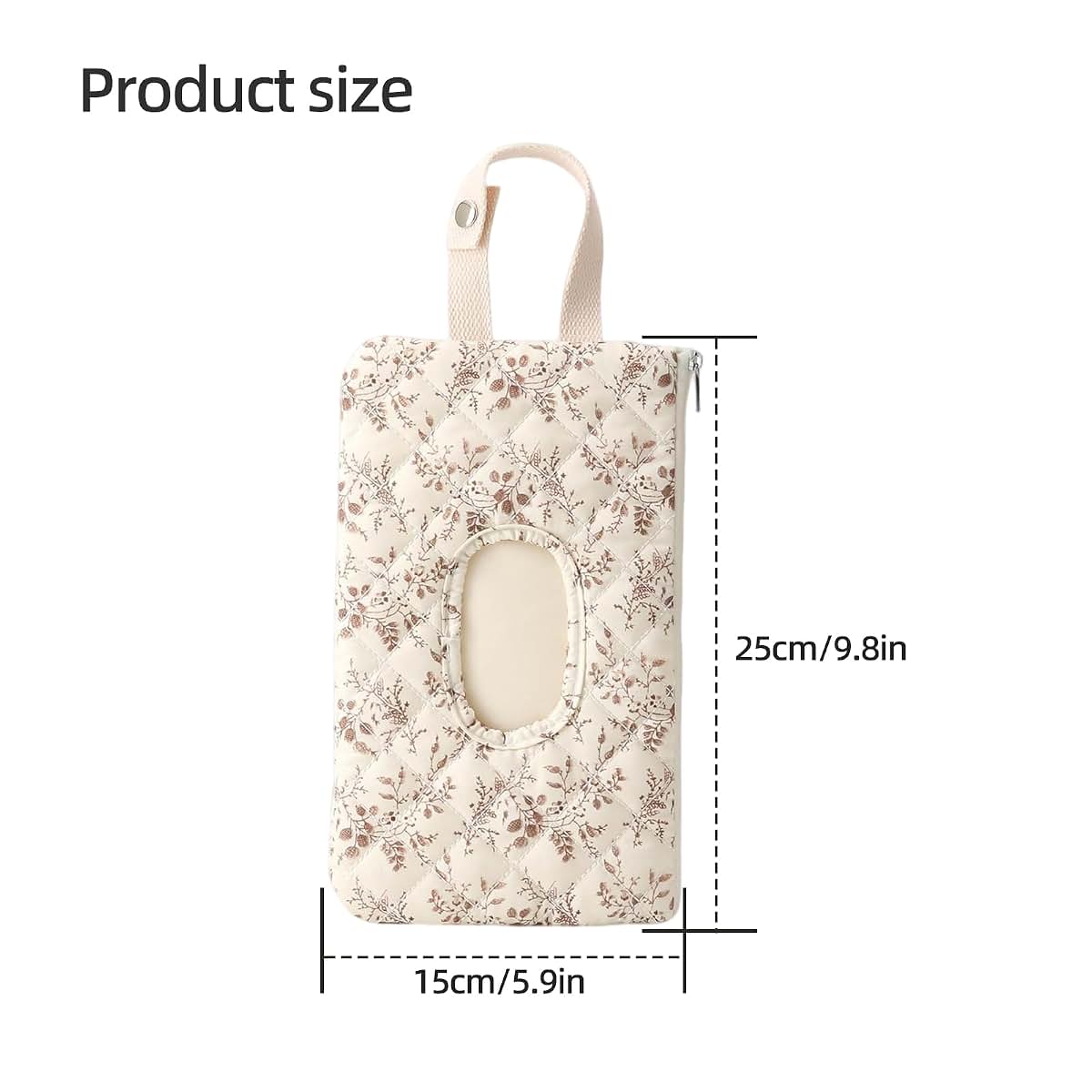 Xcvwj Portable Refillable Baby Wipe Holder with Lanyard, White