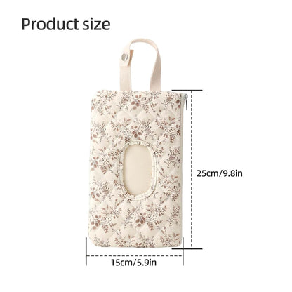 Xcvwj Portable Refillable Baby Wipe Holder with Lanyard, White