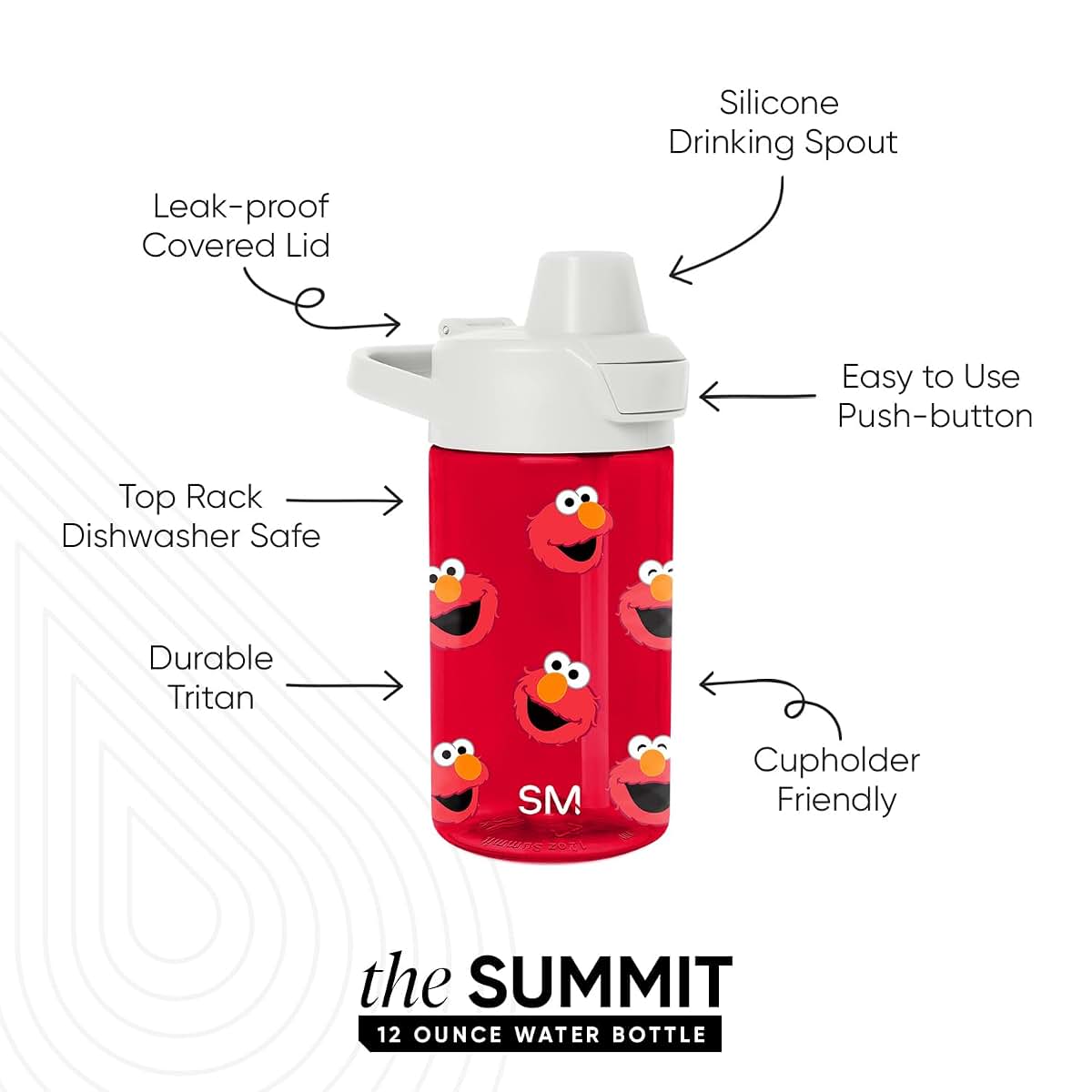 Simple Modern Sesame Street Kids Tritan Summit Water Bottle with Straw Lid