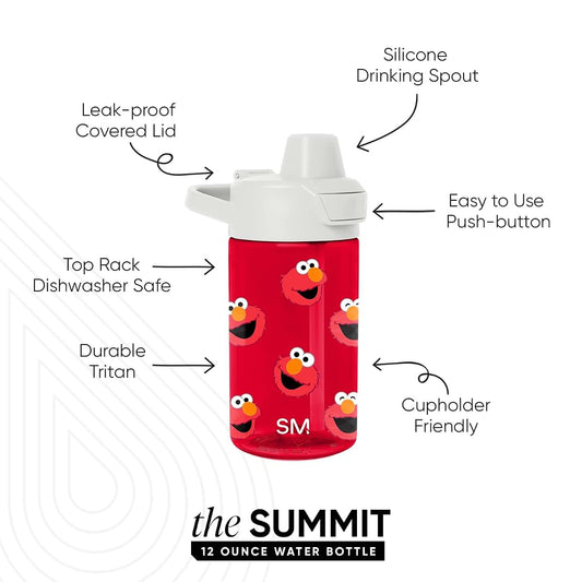 Simple Modern Sesame Street Kids Tritan Summit Water Bottle with Straw Lid
