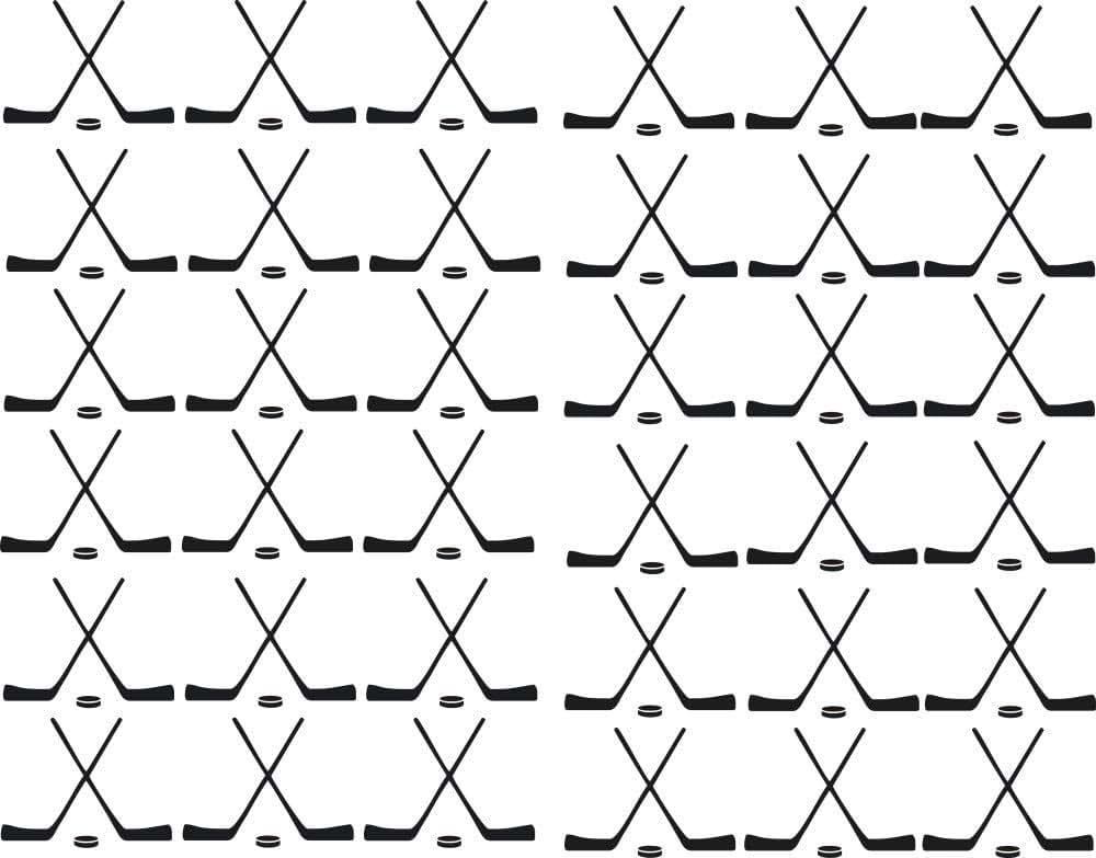 YOYOYU ART HOME DECOR Hockey Stick Wall Stickers, 36 Piece Set