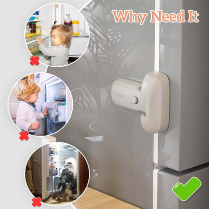 Eudemon Child Proof Refrigerator Door Lock, Auto-Lock