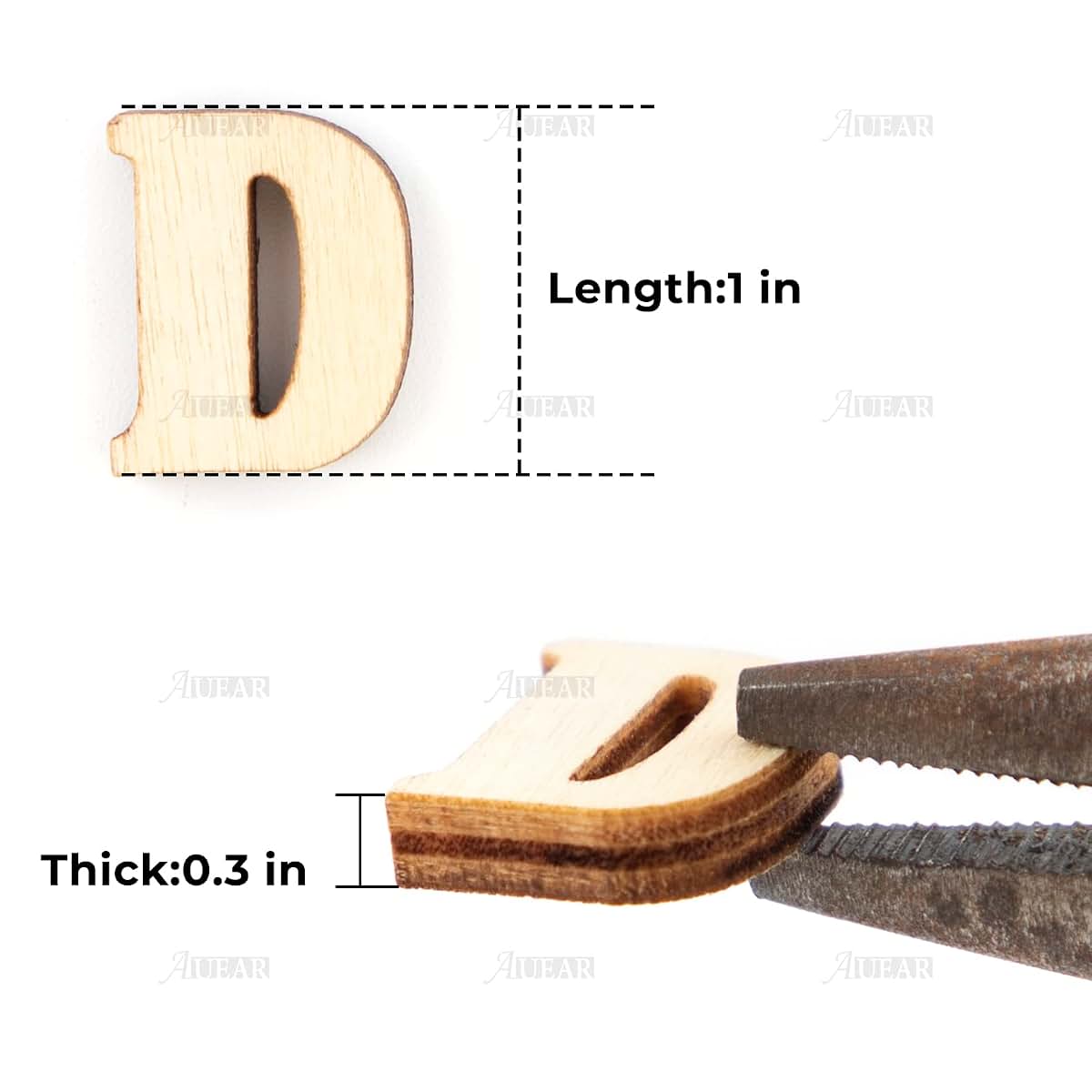 Auear Mini Wooden Alphabet Letters And Numbers For Diy Crafts, 200 Pack