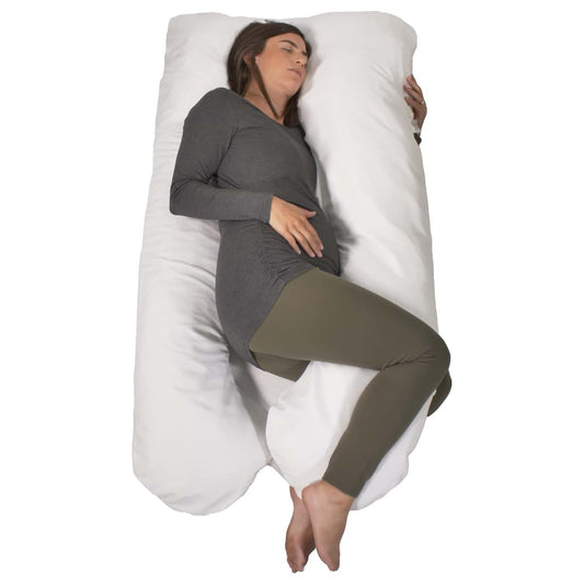 Contours Soulmate Cooling Pregnancy Body Pillow, U-Shaped Maternity Support with Moisture Wicking Cover, 34 x 61 Inch
