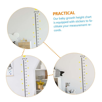 Star Design Growth Chart Sticker for Kids' Room Decor